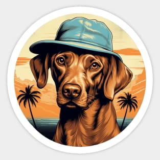 Dodger Dog Beach Vacation Sticker